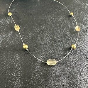 Elegant Olive and Silver Beaded Necklace
